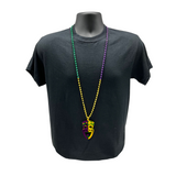 34" 7mm Mardi Gras Comedy Tragedy Mask Medallion Necklace (Dozen)