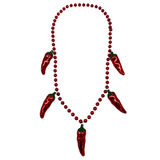 42" Red Chili Pepper Bead (Each)