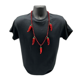 42" Red Chili Pepper Bead (Each)