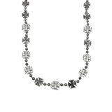 36" Chopper Bead Necklace - Metallic Silver (Each)