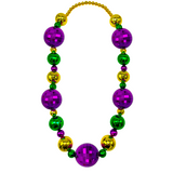 44" 20/40/60mm Purple, Green and Gold Globe Necklace (Each)