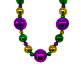 44" 20/40/60mm Purple, Green and Gold Globe Necklace (Each)