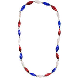 38" Red/White/Blue Satin Swirl Bead (Each)