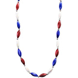 38" Red/White/Blue Satin Swirl Bead (Each)