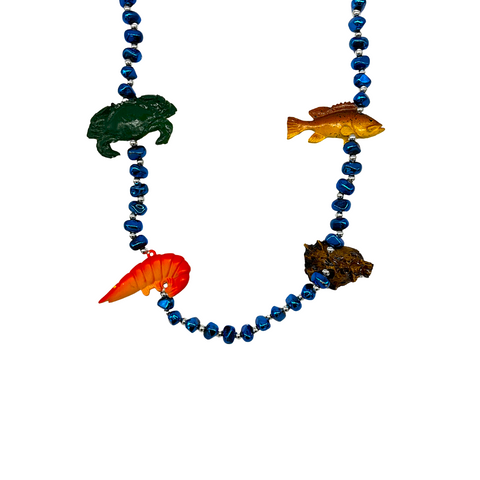 42" Crab, Fish, Shrimp and Clam Necklace (Each)