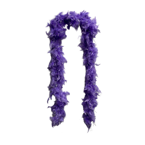 6' Lavender Boa with Silver Tinsel (Each)