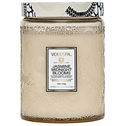 Voluspa Jasmine Midnight Blooms 18oz Large Jar Candle (Each)