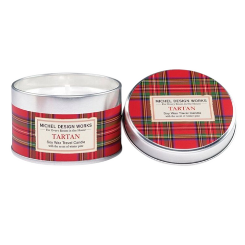 Michel Design Works Tartan Travel Candle (Each)