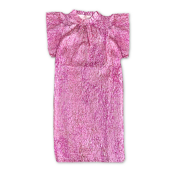 Purple Dress with Crinkle Fabric and Ruffle Sleeves (Each) – Mardi Gras Spot