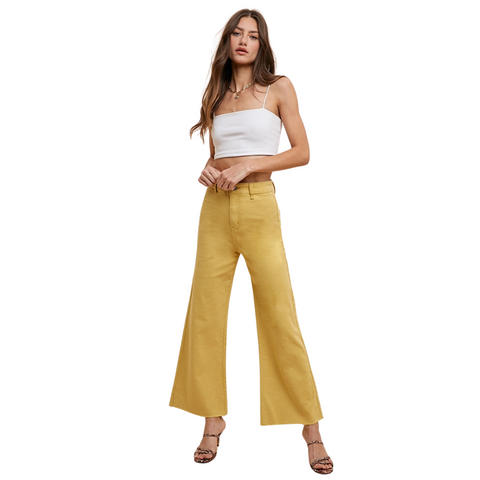 Yellow Mardi Gras Wide Leg Stretch Jeans (Each)