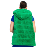 Green Fur Collared Vest (Each)