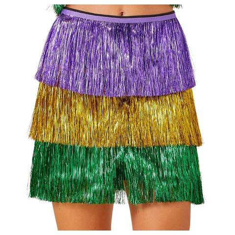 Mardi Gras Metallic Fringe Skirt (Each)