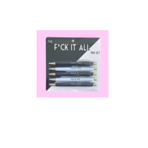 "Fuck It All" Pen Set (5 Pack)