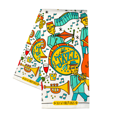 Jazz Band Kitchen Towel  (Each)