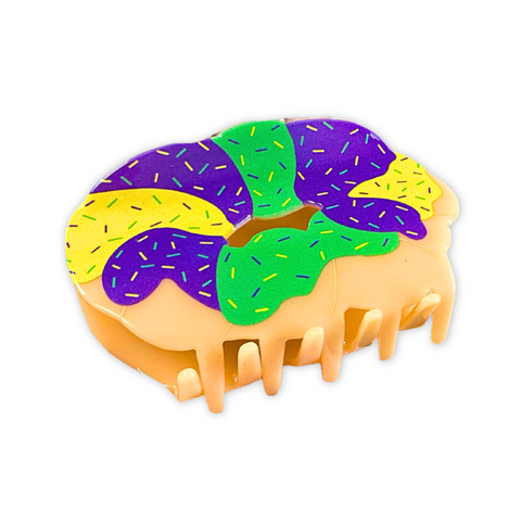 Mardi Gras King Cake Claw Clip (Each)