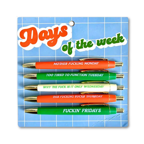 Days of the Week Pen Set (Pack of 5)