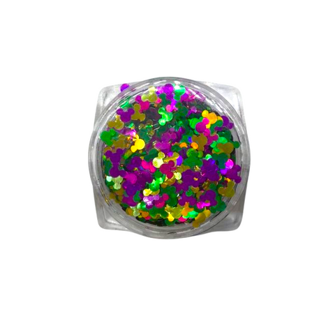 Mardi Gras Mouse Organic Hair, Body, and Face Glitter (Each)