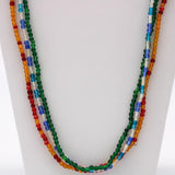 27" Assorted Color Glass Bead Necklace (Dozen)