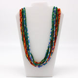 27" Assorted Color Glass Bead Necklace (Dozen)