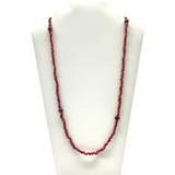 27" Red Glass Bead Necklace (Dozen)