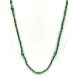 27" Green Glass Bead Necklace (Dozen)