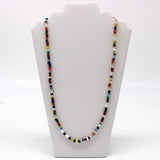 27" Multi Color Glass Bead Necklace (Dozen)