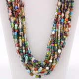 27" Assorted Color Glass Bead Necklace (Dozen)