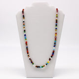 27" Multi Color Glass Bead Necklace (Dozen)