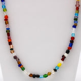 27" Multi Color Glass Bead Necklace (Dozen)