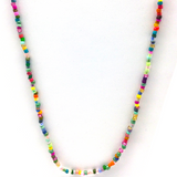 27" Multi Color Glass Bead Necklace (Dozen)