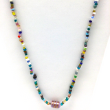 27" Multi Color Glass Bead Necklace (Dozen)