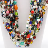 27" Multi Color Glass Bead Necklace (Dozen)