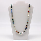 27" Multi Color Glass Bead Necklace (Dozen)