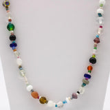 27" Multi Color Glass Bead Necklace (Dozen)