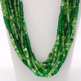 27" Green Glass Bead Necklace (Dozen)