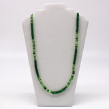 27" Green Glass Bead Necklace (Dozen)