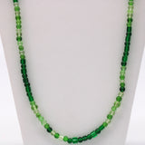 27" Green Glass Bead Necklace (Dozen)