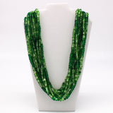 27" Green Glass Bead Necklace (Dozen)