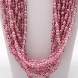 27" Pink Glass Bead Necklace (Dozen)