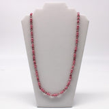 27" Pink Glass Bead Necklace (Dozen)