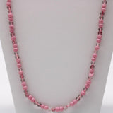 27" Pink Glass Bead Necklace (Dozen)