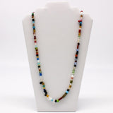 27" Multi Color Glass Bead Necklace (Dozen)