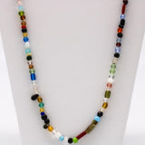 27" Multi Color Glass Bead Necklace (Dozen)