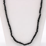 27" Black Glass Bead Necklace (Dozen)