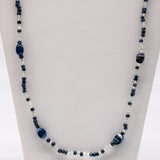 27" Clear and Gray Glass Bead Necklace (Dozen)