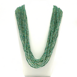 27" Clear and Light Green Glass Bead Necklace (Dozen)