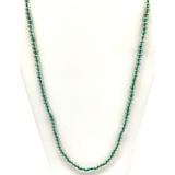 27" Clear and Light Green Glass Bead Necklace (Dozen)