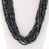 27" Black Glass Bead Necklace (Dozen)