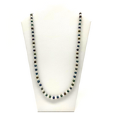 27" Clear and Multi Color Glass Bead Necklace (Dozen)