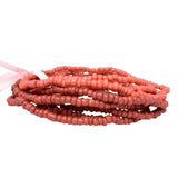 7" Red and Light Pink Glass Bead Bracelet (Dozen)
